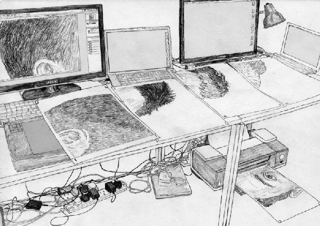 Keith Watts鉛筆畫作品